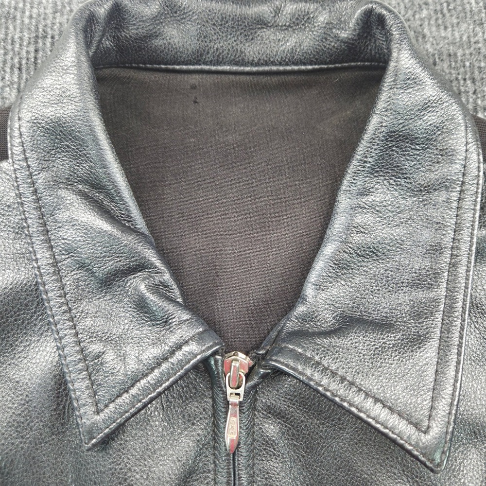 Wilsons Leather Womens Black Leather Front Zip Vest Size M - Picture 5 of 11